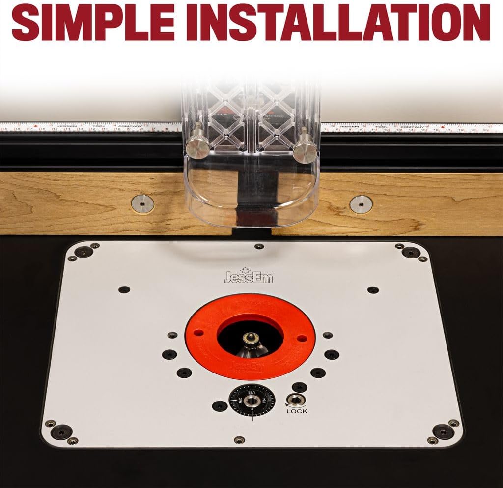 JessEm Rout-R-Lift 3.5XT Router Table Lift System for 3-1/2" Motors | Fits 3-1/2 in router motors and standard 9-1/4 x 11-3/4 router table openings