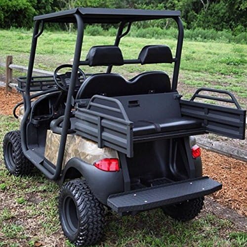 10" Black Steel Golf Cart Wheels and 22"x11"-10" All Terrain Golf Cart Tires - Set of 4