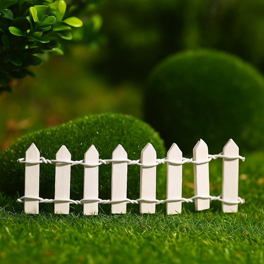 40 Inch Miniature Fairy Garden Fence, Trim for Plant Pot Decor | Micro-Landscape Ornament Small Flower Pot Best Decor Christmas Crafts