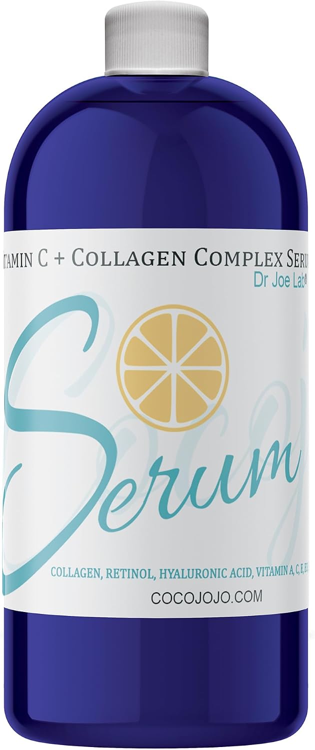 Dr Joe Lab #1 Vitamin C & Collagen Complex Serum Bulk - Multiple Purposes Face Skin Ultra Hydrating Rejuvenating Instant Moisturizer COCOJOJO (4 oz)