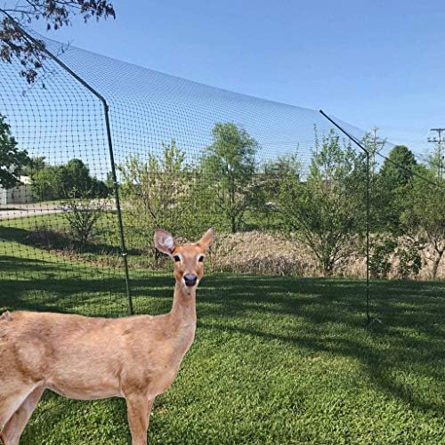 Deer Fence Kit 7’ x 100’ - No Equipment or Tools Required, 12 Sturdy 7’ Steel Posts for use with 7 ft. Deer Netting or Fence