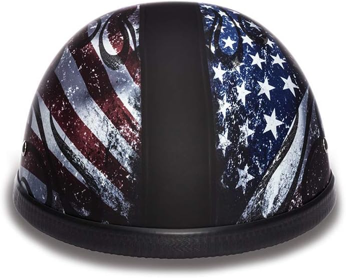 Daytona Helmets Graphics Bicycle Helmets for Men - Novelty Half Helmet with Breathable Liner - Retro Skull Cap – Eagle Headgear with Head Wrap
