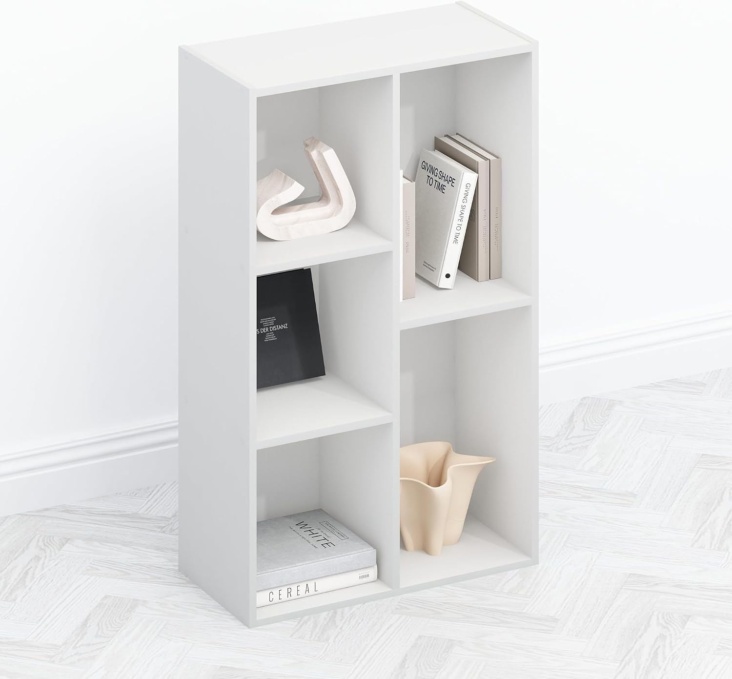 Furinno Moretti 3-Tier Metal Frame TV Stand, French Oak Grey