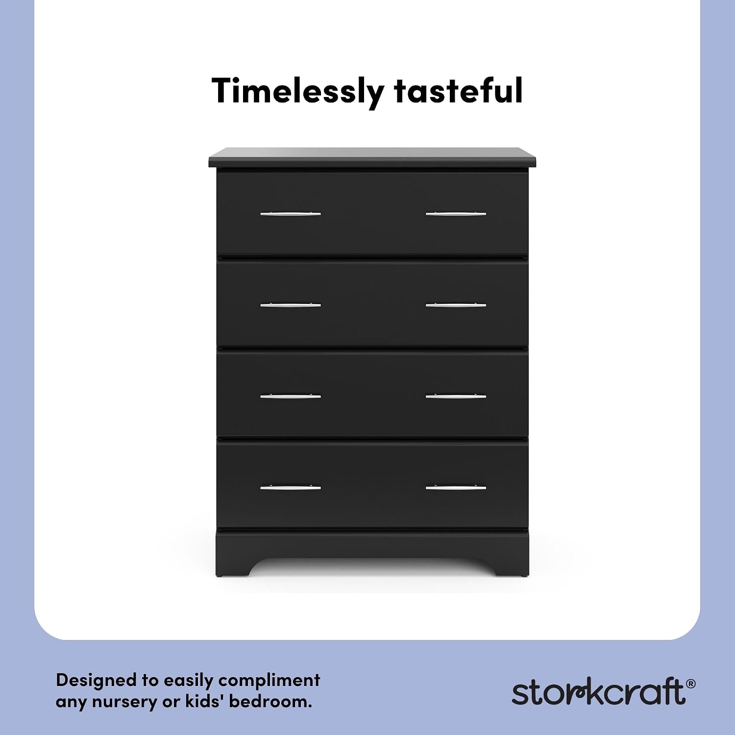Storkcraft Brookside 2 Drawer Changing Table Dresser, Pebble Gray