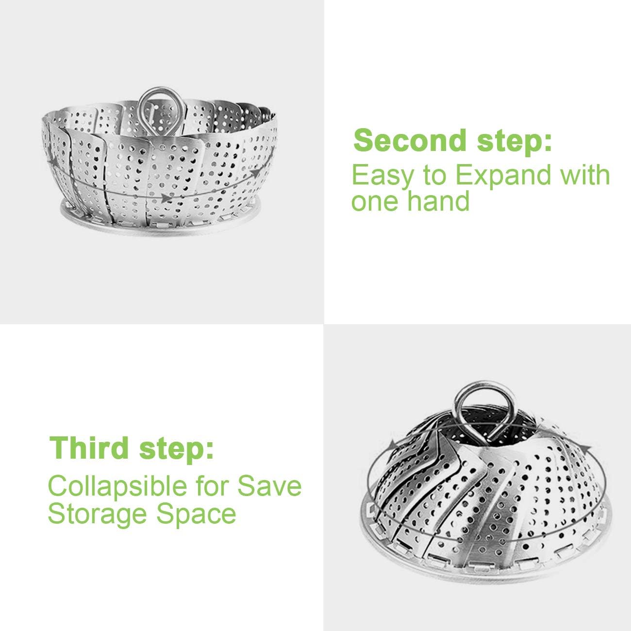 Stainless Steel Steamer Basket, Vegetable Steamer Basket for Instant Pot