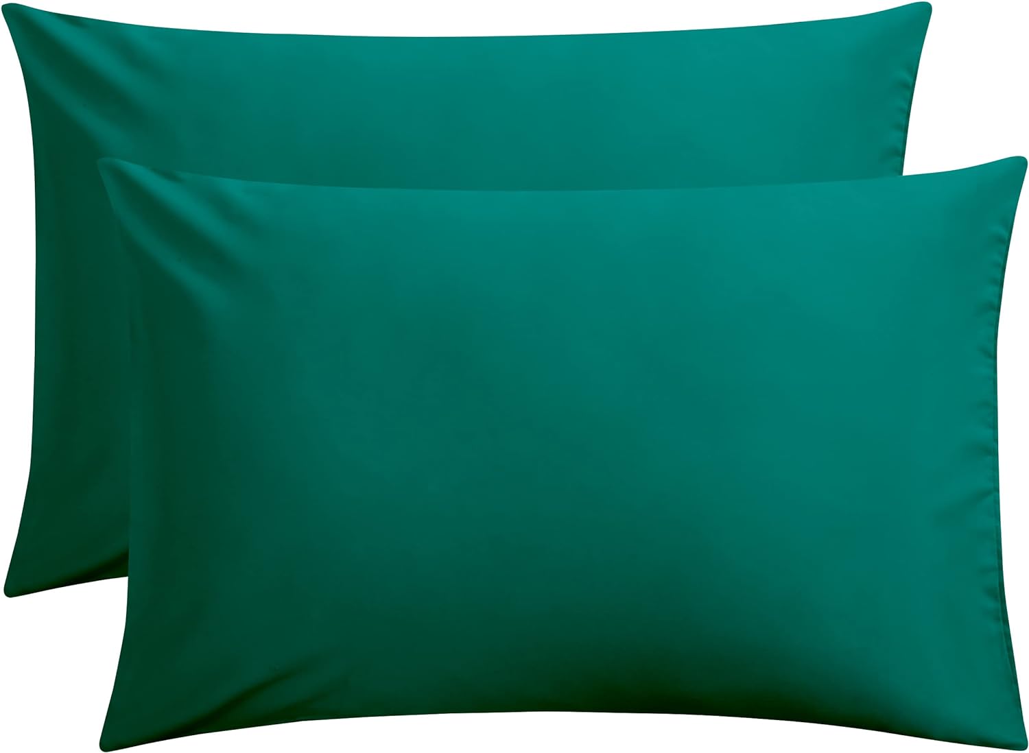 FLXXIE 2-Pack Microfiber Standard Pillow Cases, Envelope Style, White