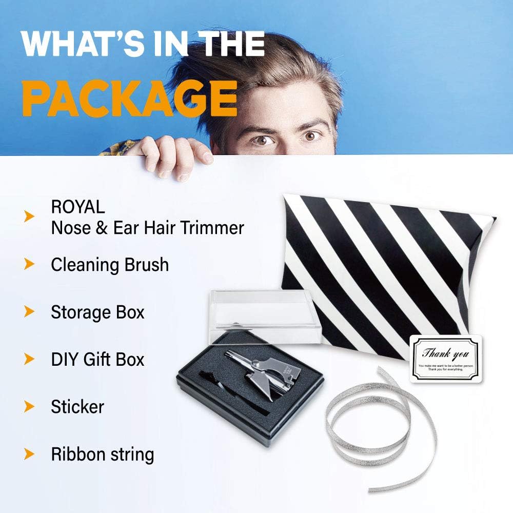 ROYAL [Made in Korea] Nose Hair Trimmer for Men Birdie, Manual, Battery-Free, Waterproof, Painless with Twelve Dual-Edged Blades, Present, Gift