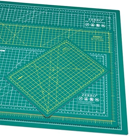 ZERRO Self Healing Cutting Mat 24" x 36", Double Sided & Non-Slip | Professional 5-Ply Rotary Mat for Scrapbooking, Fabric, Quilting, Sewing, Crafts (A1)