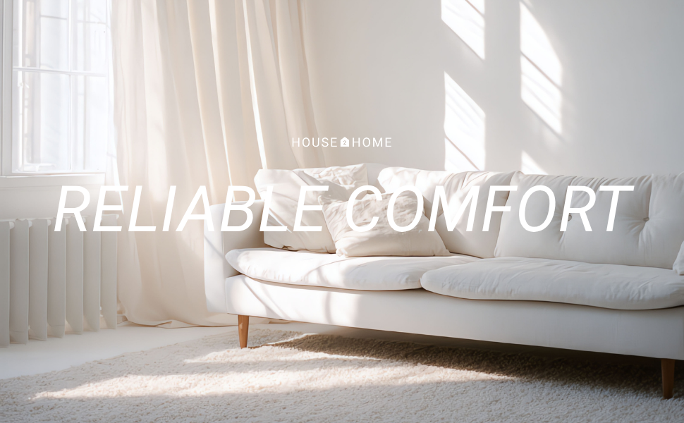 White sofa representing reliable comfort and support with House2Home spring kit installed