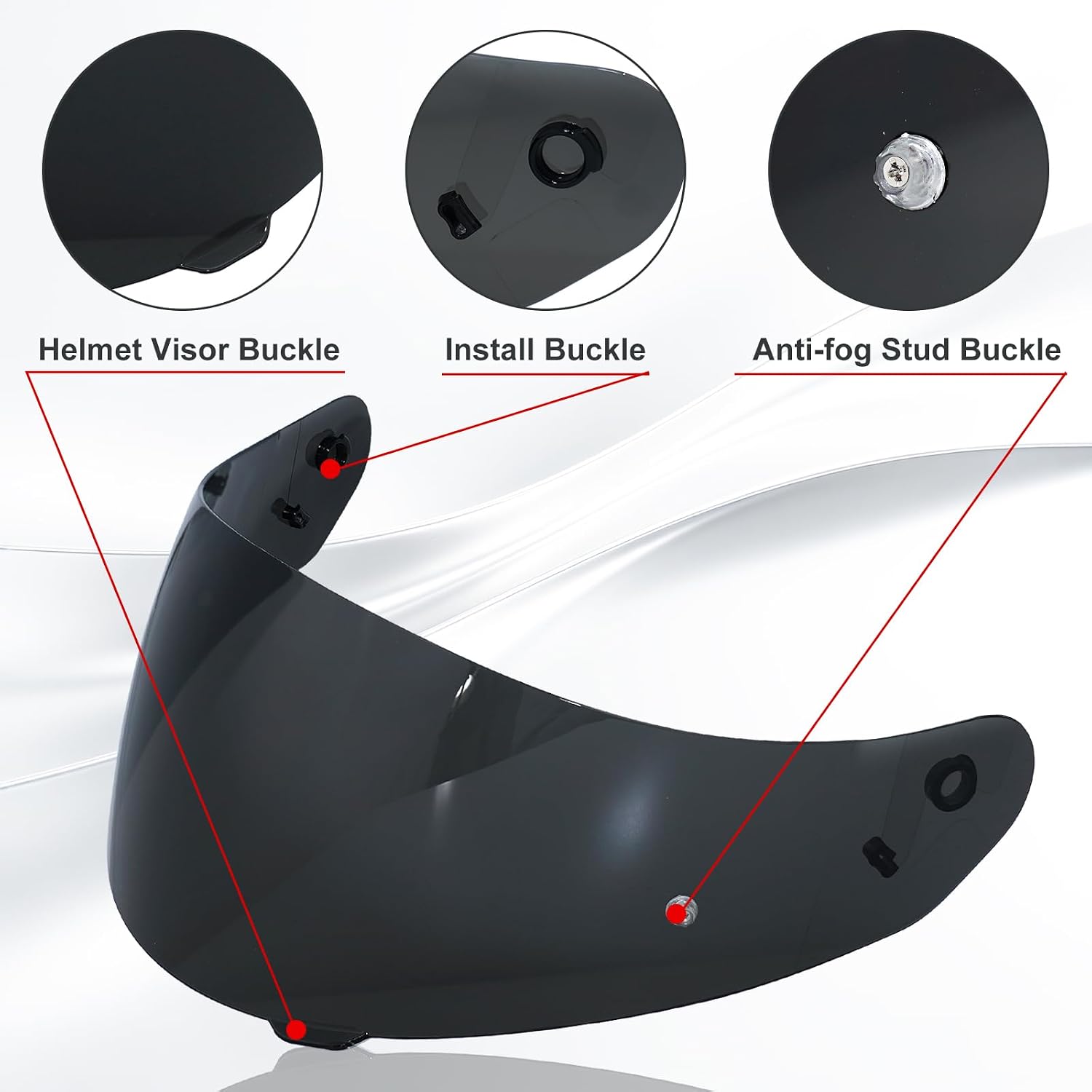 VCOROS C91 Helmet Shield for HJ-17 C90 C91N CL-MAX 2 IS-MAX BT SY-MAX 3 | UV400 Protection,Tinted Face Shield for HJ-17 C90 C91N CL-MAX 2 IS-MAX BT SY-MAX 3 IS-MAX 2 CL-MAX 3 Visor Replacement