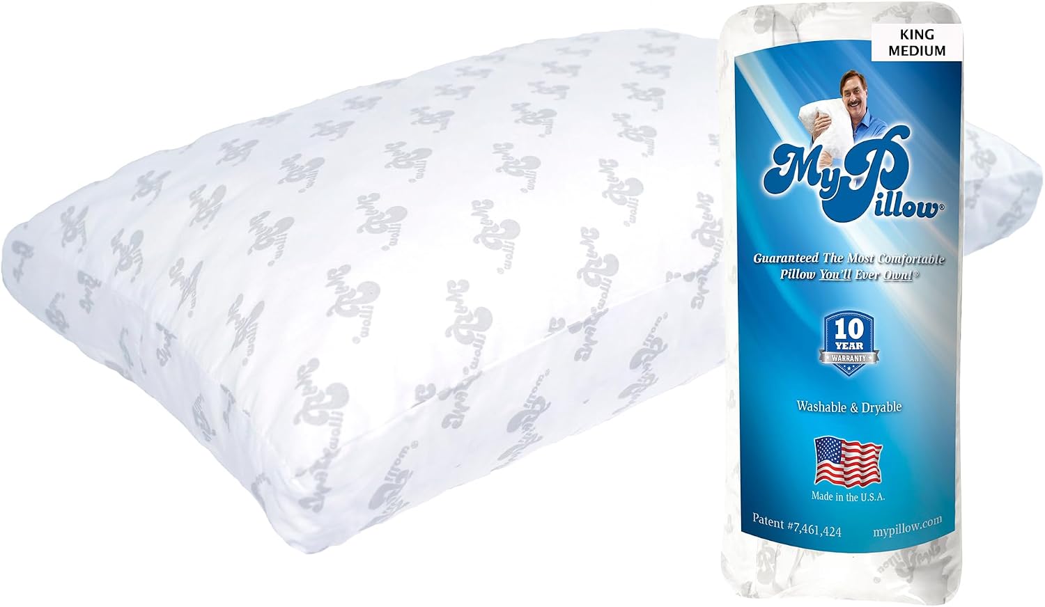 MyPillow Bedding Bed Pillows for Sleeping King Size, Gusseted for Back, Stomach or Side Sleepers - My Pillow Premium Pillow [King, Medium]