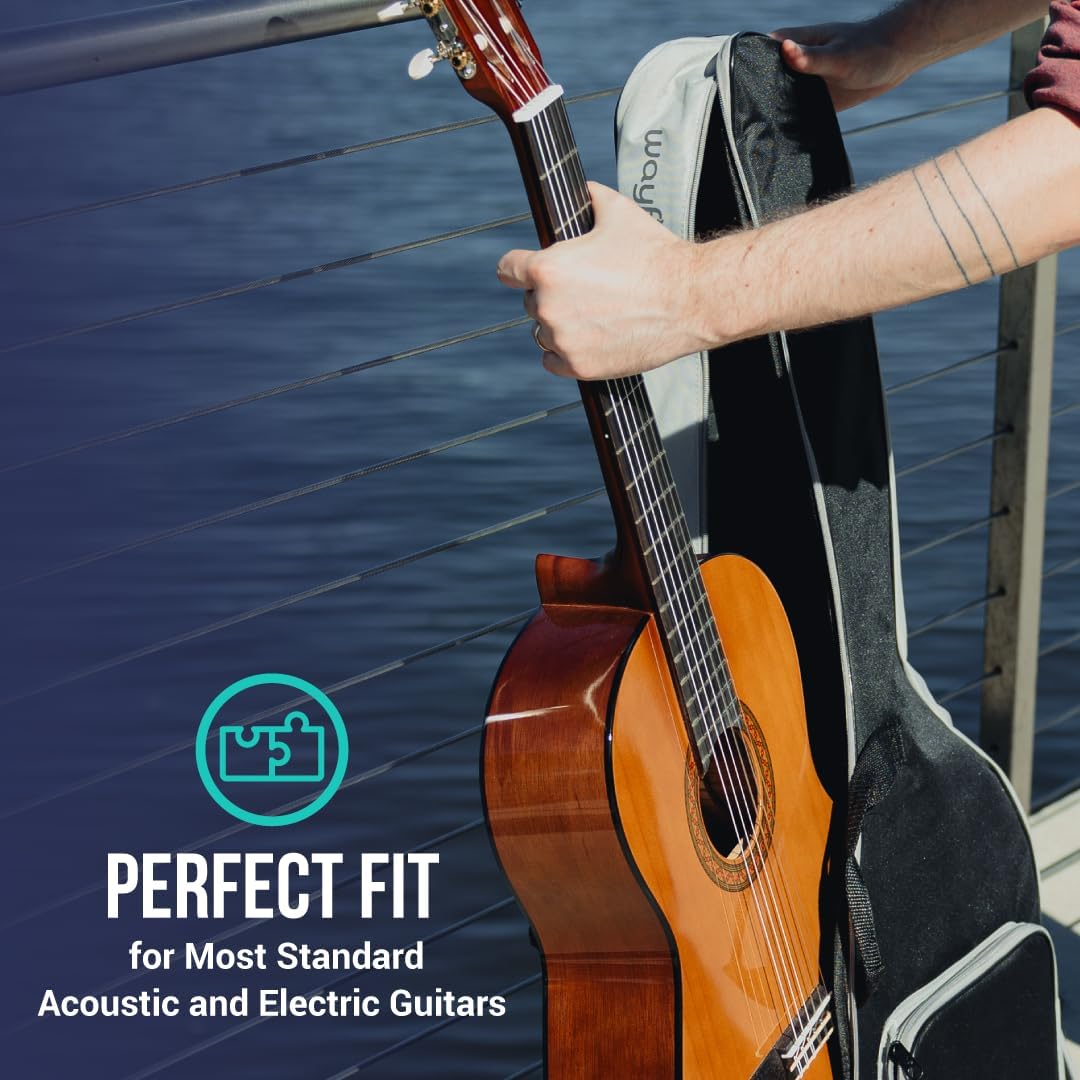 Wayfinder Standard Lightweight Electric Guitar Gig Bag (WF-GB-ELEC) | Travel Friendly with Adjustable Backpack Straps and Spacious Accessory Pocket