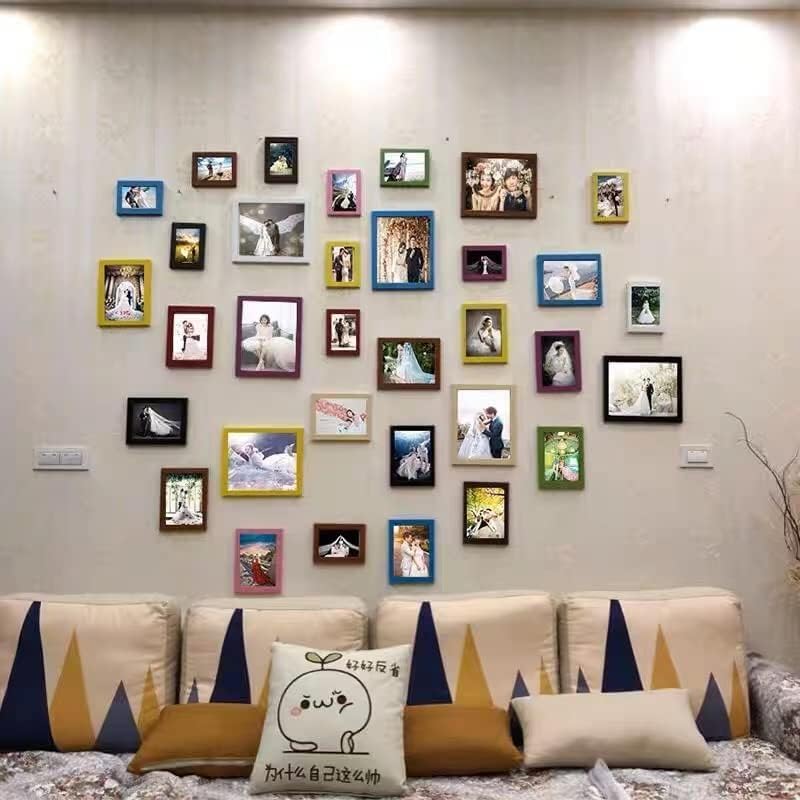 6x8 inch Picture Frame Made of 100% Solid Wood and High Definition PlexiGlass Display Pictures for Table Top Display and Wall Mounting Photo Frame