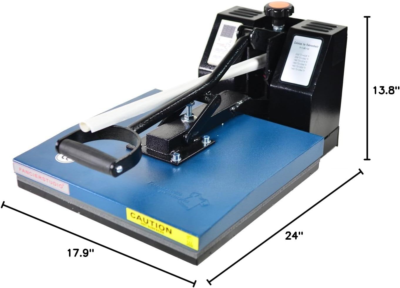 Fancierstudio Digital Heat Press 15 x 15 Sublimation Rhinestone Heat T-Shirt Machine15x15 B/BLK