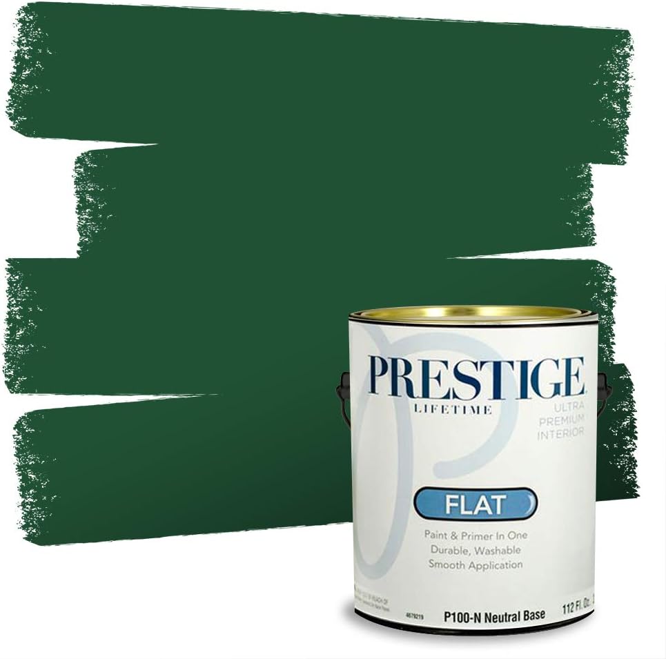 PRESTIGE Paints Exterior Paint and Primer In One, 1-Gallon, Semi-Gloss, Comparable Match of Sherwin Williams* Shamrock*