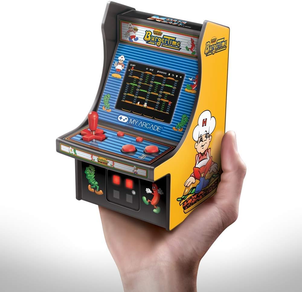 My Arcade Micro Player Mini Arcade Machine: Galaga Video Game, Fully Playable, 6.75 Inch Collectible, Color Display, Speaker, Volume Buttons, Headphone Jack - Electronic Games