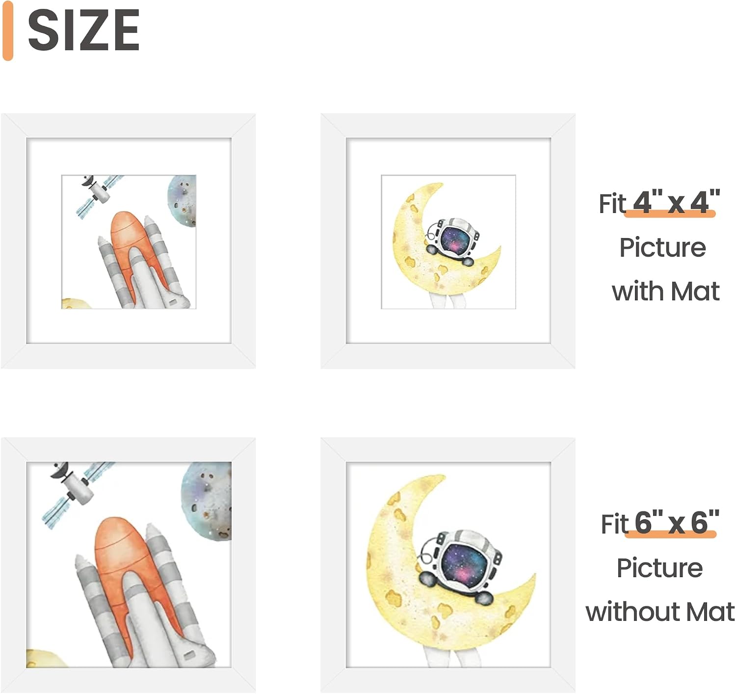 upsimples 12x12 Picture Frame, Gallery Glass Poster Frames Set of 3, Black