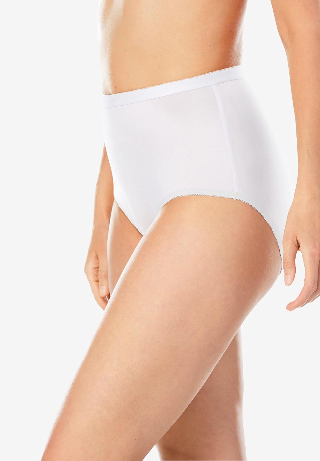 Comfort Choice Plus Size Full Coverage Nylon Brief 10-Pack