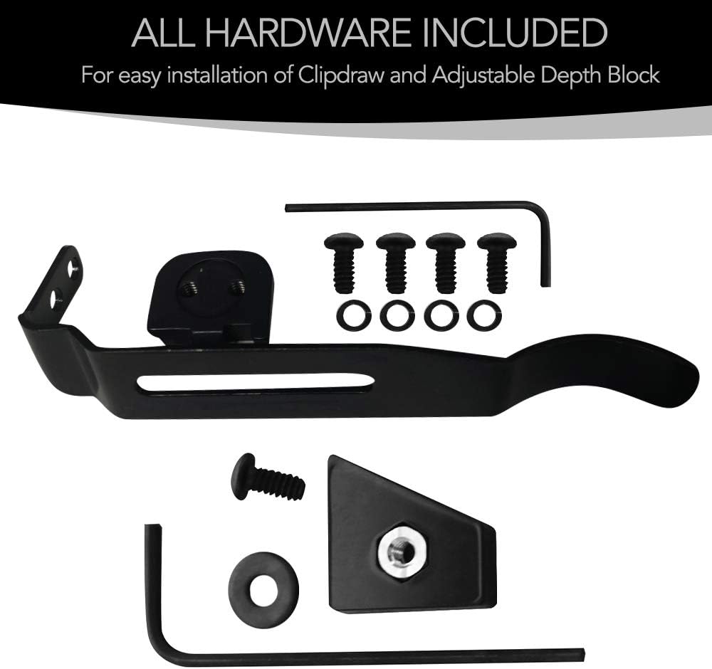 ClipDraw Gun Clip, Low Profile Slim Concealed Carry Easy Install American Made