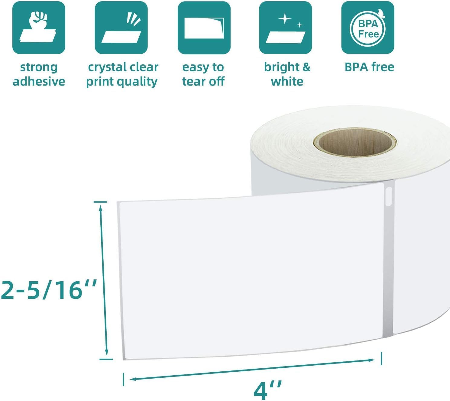 3600 Labels Replacement Compatible for Dymo 30256 2-5/16" X 4" Shipping Labels (Not for Dymo 550, 5XL)