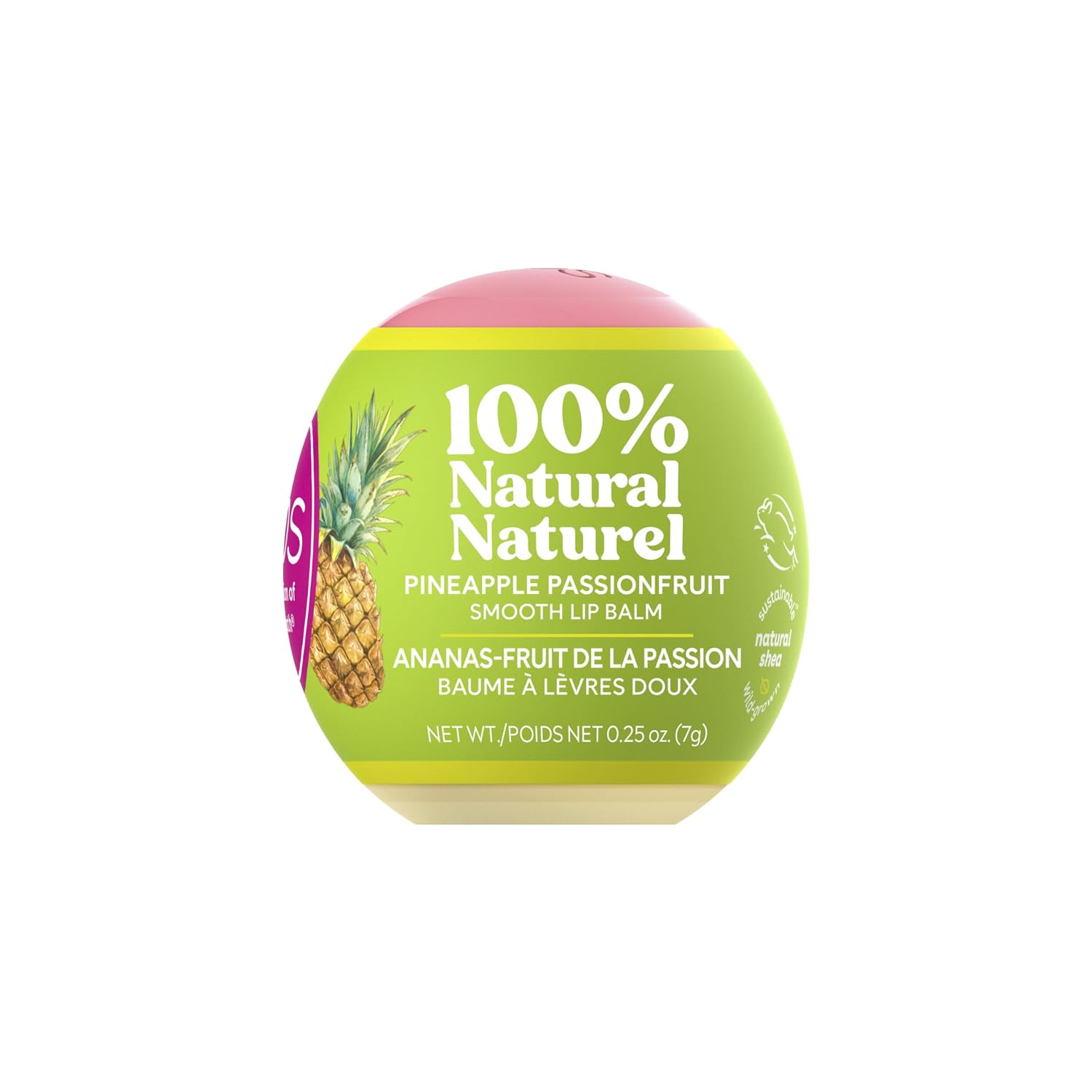 eos 100% Natural & Organic Lip Balm - Strawberry Sorbet, All-Day Moisture, Dermatologist Recommended for Sensitive Skin Care, Lip Care Products, 0.25 oz