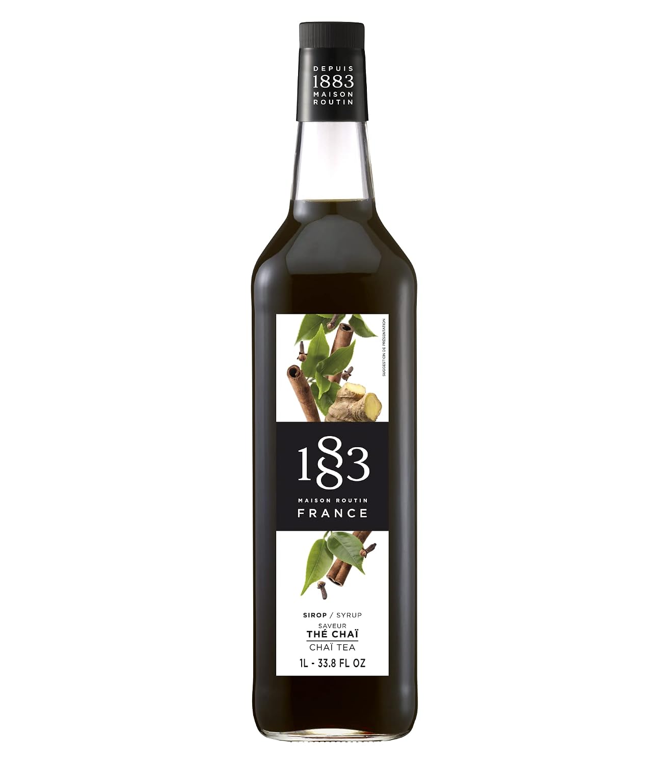 1883 Maple Syrup for Drinks, Made in France, 1 Liter Glass Bottle