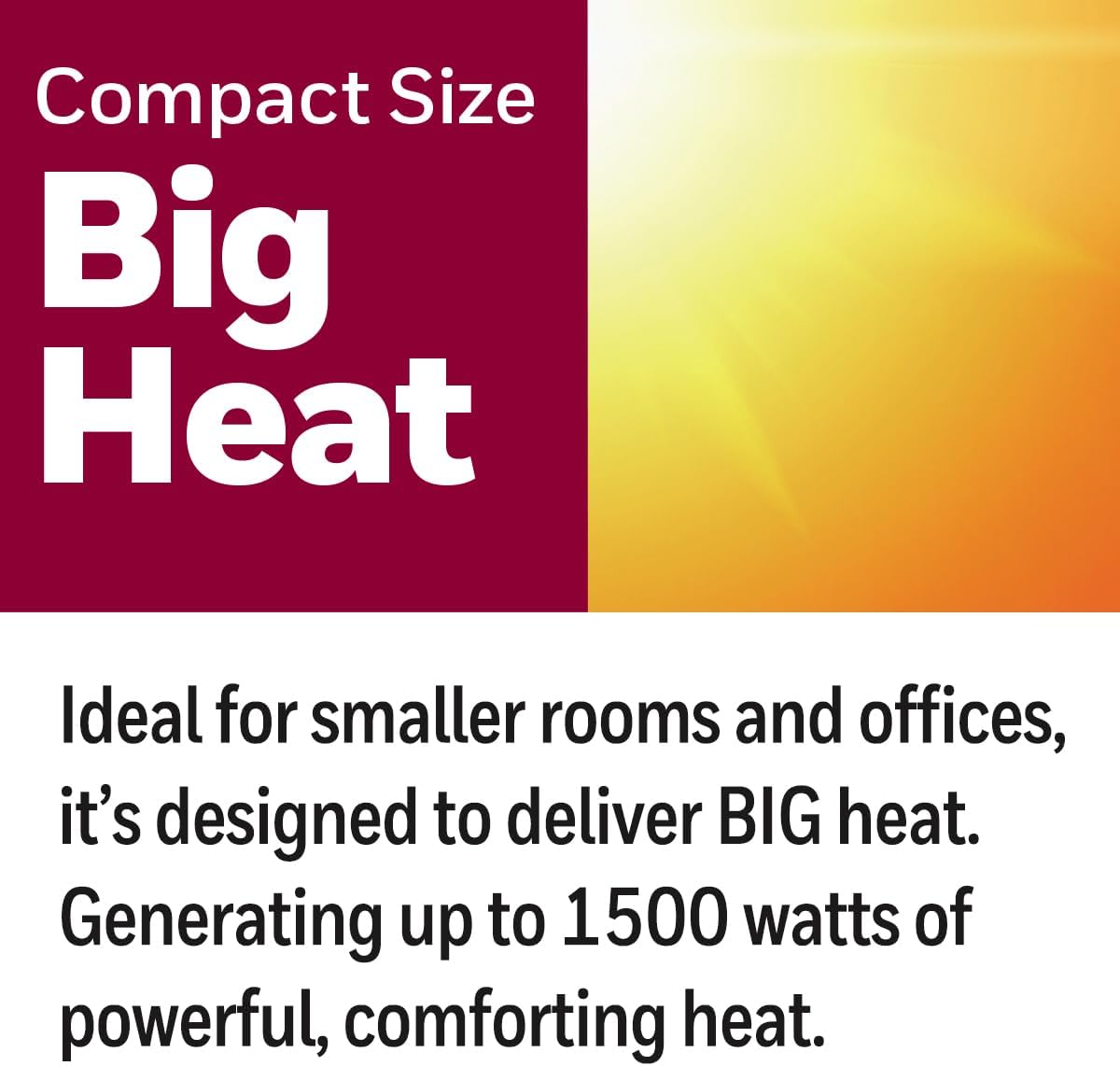 Honeywell Slim Ceramic Tower Heater, Small Room, Black – Easy to Use – Slim Space Heater with Two Heat Settings | Easy to Use – Slim Space Heater with Two Heat Settings