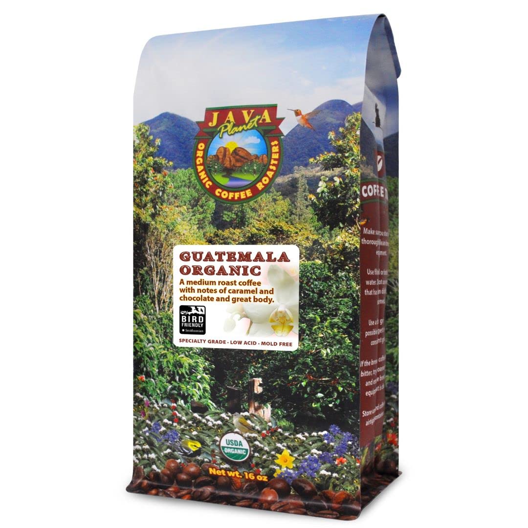 Java Planet Low Acid Organic Espresso Beans, Dark Roast Coffee Beans, 16 oz