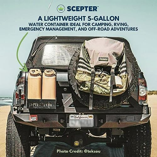 Scepter Portable Military Style Water Container for Camping & Outdoors, 5 Gallon