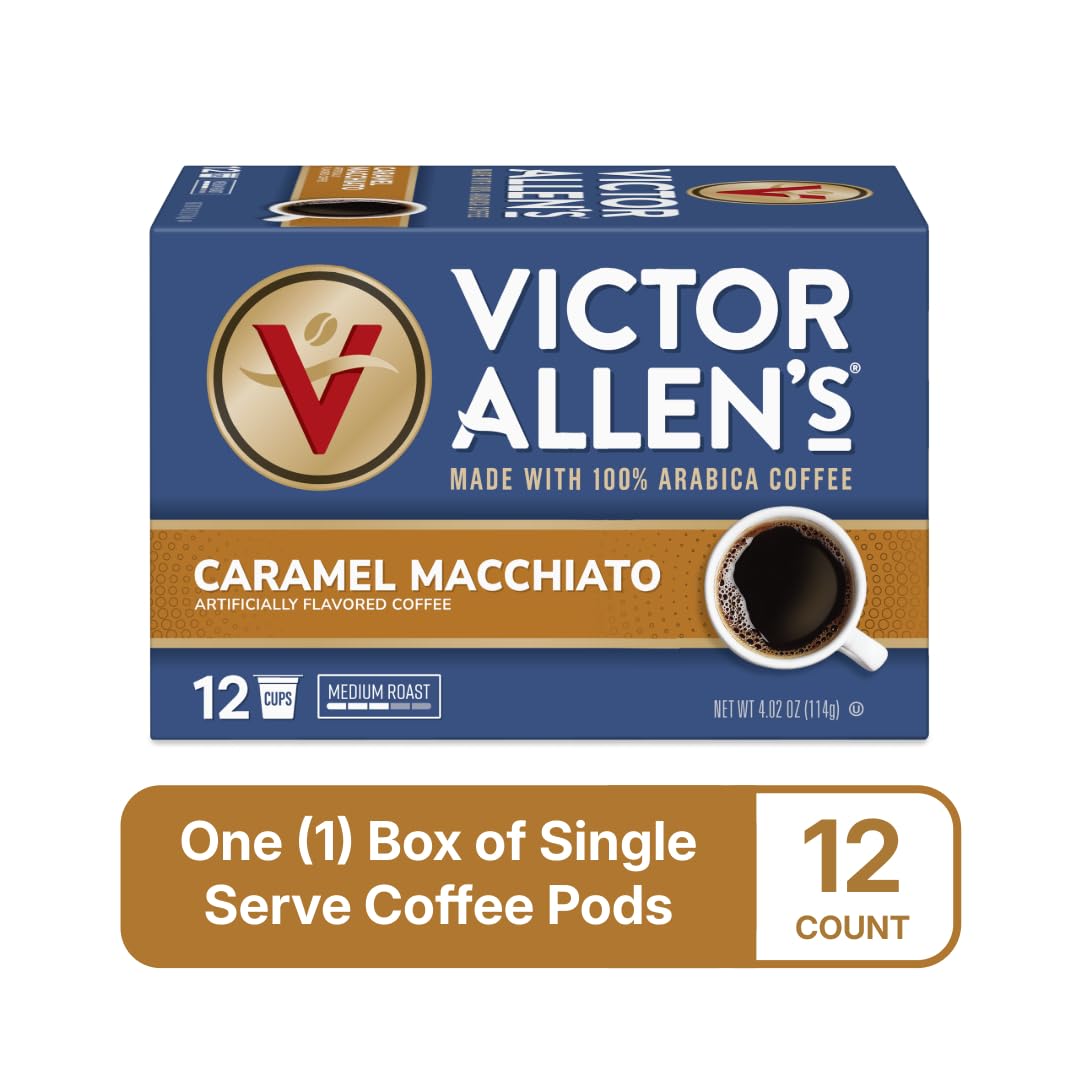 Victor Allen's Coffee Hazelnut Flavored, Medium Roast, 1 Pack - 12 Count, Single Serve Coffee Pods for Keurig K-Cup Brewers