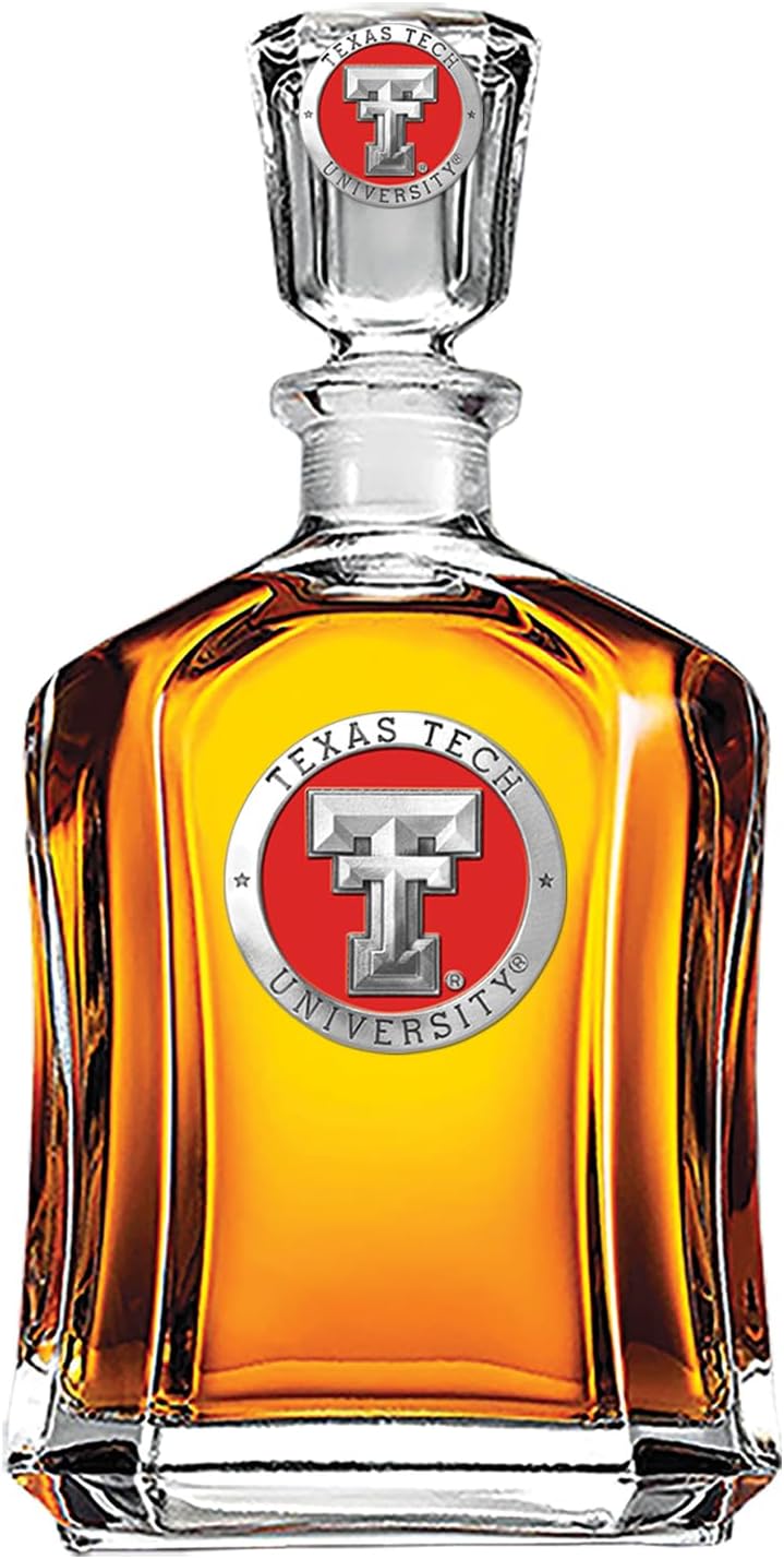 Marines Decanter – Eagle Globe & Anchor | 24 OZ Whiskey Decanter for Liquor with Airtight Stopper | Expertly Crafted Pewter Glass Clear