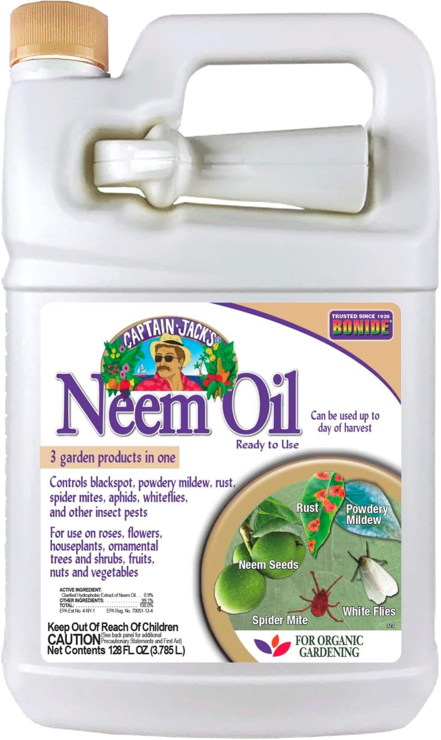 Bonide Captain Jack's Neem Oil, 32 oz Ready-to-Use Spray, Multi-Purpose Fungicide, Insecticide and Miticide for Organic Gardening | Multi-Purpose Fungicide, Insecticide and Miticide, For Plants, For Organic Gardening
