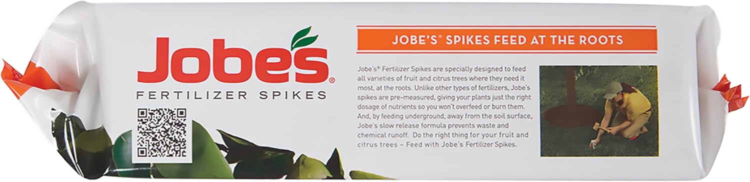Jobe’s Slow Release Tree and Shrub Fertilizer Spikes, Easy Plant Care for Oak, Maple, Dogwood, Boxwood, and Many More Acid Loving Trees and Shrubs, 9 Count