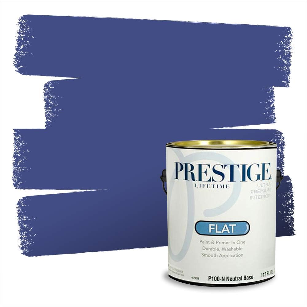 PRESTIGE Paints Exterior Paint and Primer In One, 1-Gallon, Semi-Gloss, Comparable Match of Behr* Intercoastal Gray*