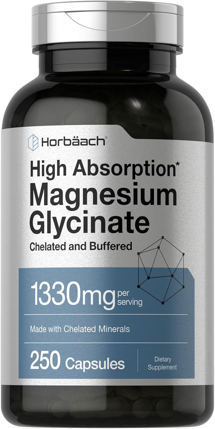 Horbaach Magnesium Glycinate 1330mg | 250 Capsules