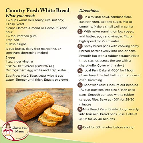 Gluten Free Mama’s: Almond Blend Flour - Gluten Free Flour - - Non-Gritty Texture - Great Flavor for Recipes - Certified Gluten Free Ingredients