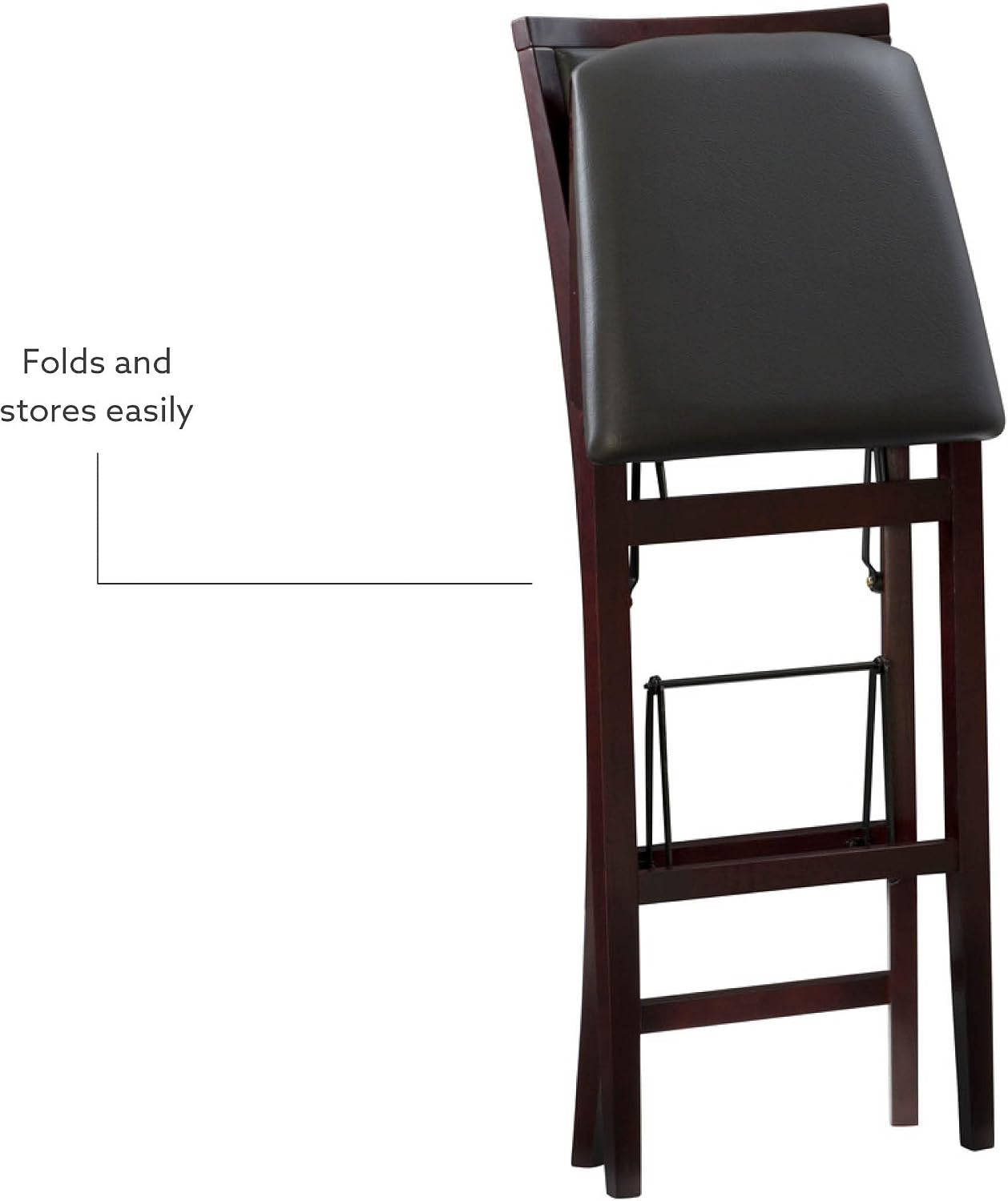 Linon Keira Pad Back Folding Bar Stool