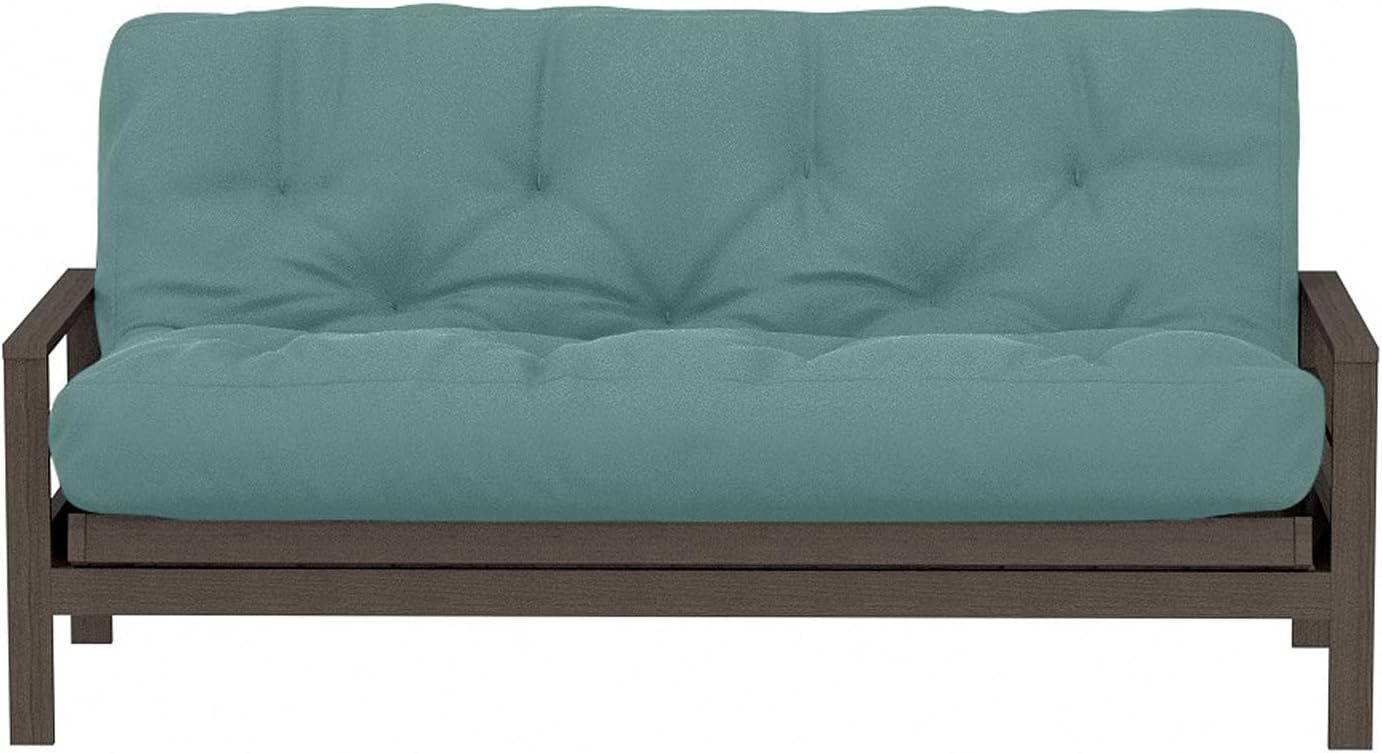 Royal Sleep Products by The Futon Factory 12 inch Foam Futon Mattress - Solid Black Fabric - Full Size - CertiPUR Certified Foams - Made in USA - (Frame not Included)
