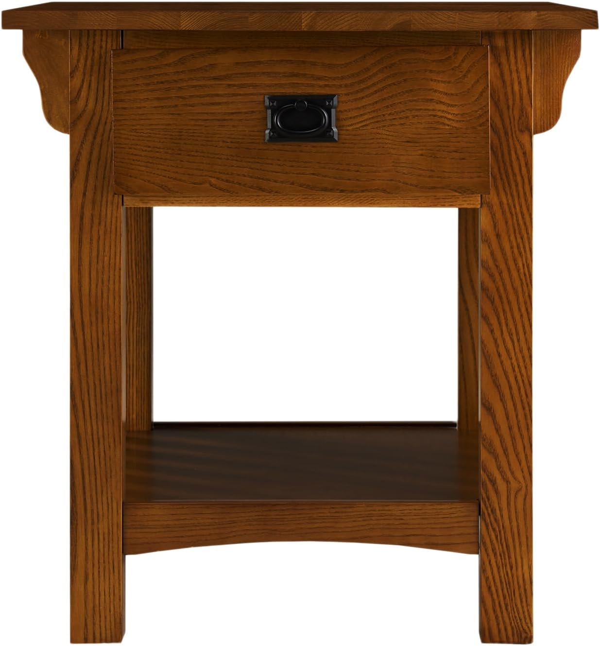 Leick Home Shield Wedge End Table, 21", Glazed Auburn