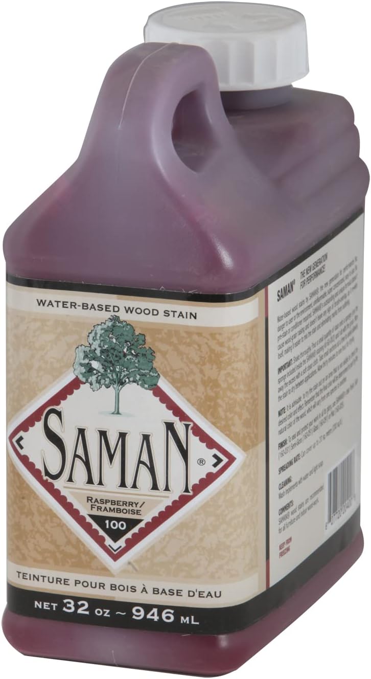 SamaN Interior Water Based Wood Stain - Natural Stain for Furniture, Moldings, Wood Paneling, Cabinets (Antique Walnut TEW-212-12, 12 oz)