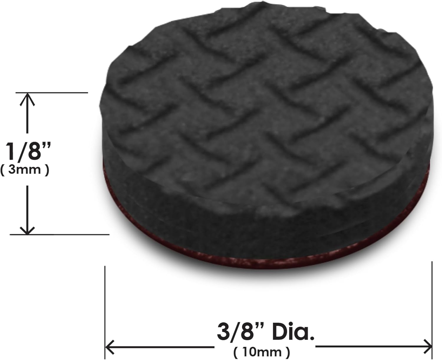 Slipstick GorillaPads CB149 Non-Slip Furniture Pads/Rubber Grippers (Set of 8) Self-Adhesive Furniture Feet Floor Protectors, 1-1/2 inch Round, Black