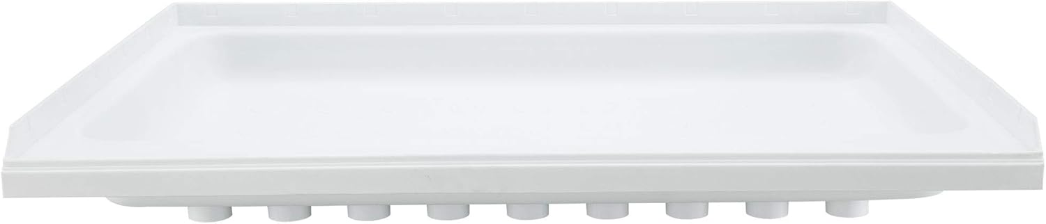 RecPro RV Shower Pan | 36" x 24" x 5" Right Drain in White | RV Shower Base | Camper Shower Pan