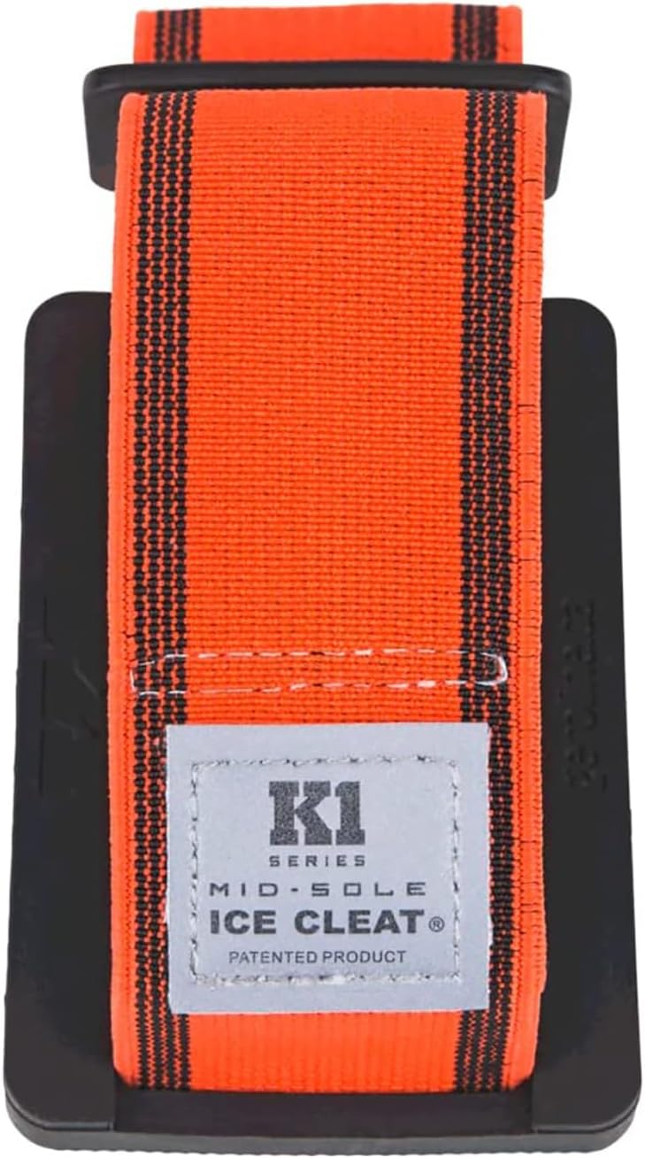 K1 Mid-Sole Ice Cleats for Men & Women - Rotatable Traction Aids For Winter Snow - Hi Vis - Low Profile