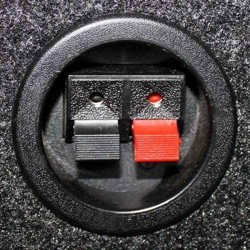 QPower QBASS 15 Inch Heavy Duty MDF Car Audio Stereo Speakers Subwoofer Sub Box Enclosure with Dual Vented Chamber and Charcoal Carpet