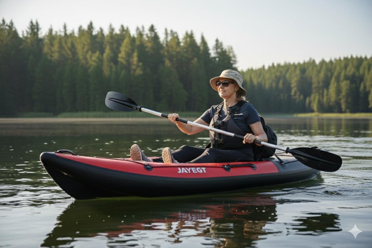 JAYEGT Kayak Seat Padded Deluxe High Back Canoe Seat with Back Support Adjustable Fishing Seat for Universal Sit with Detachable Kayak Backrest