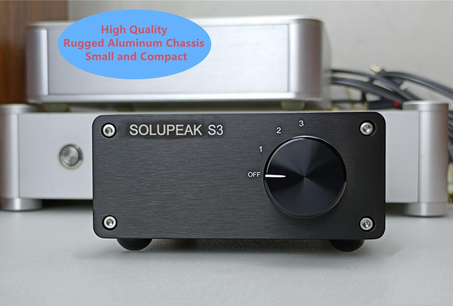 U31 3 Way RCA Audio Switcher, Stereo Audio Switch Selector Box