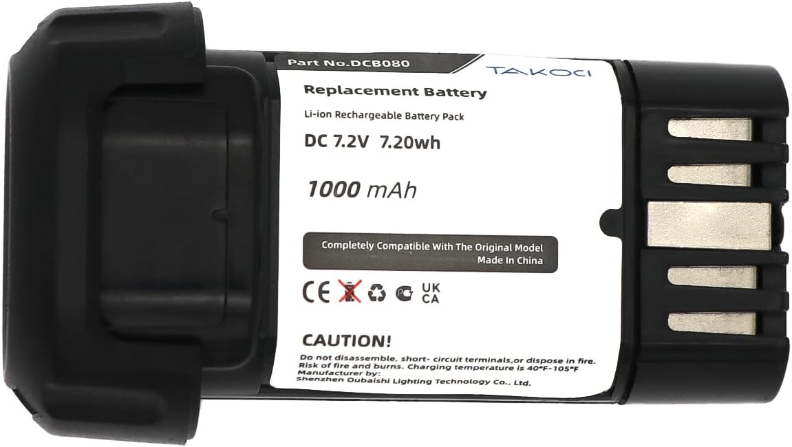 Replacement Battery for DCB080/DW4390/DCF680N1/DCF680N2/DCF680G2