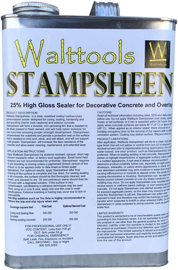 Stampsheen™ | Ultimate Wet Look, High-Gloss, Cure & Seal, Concrete Sealer (1 Gal)