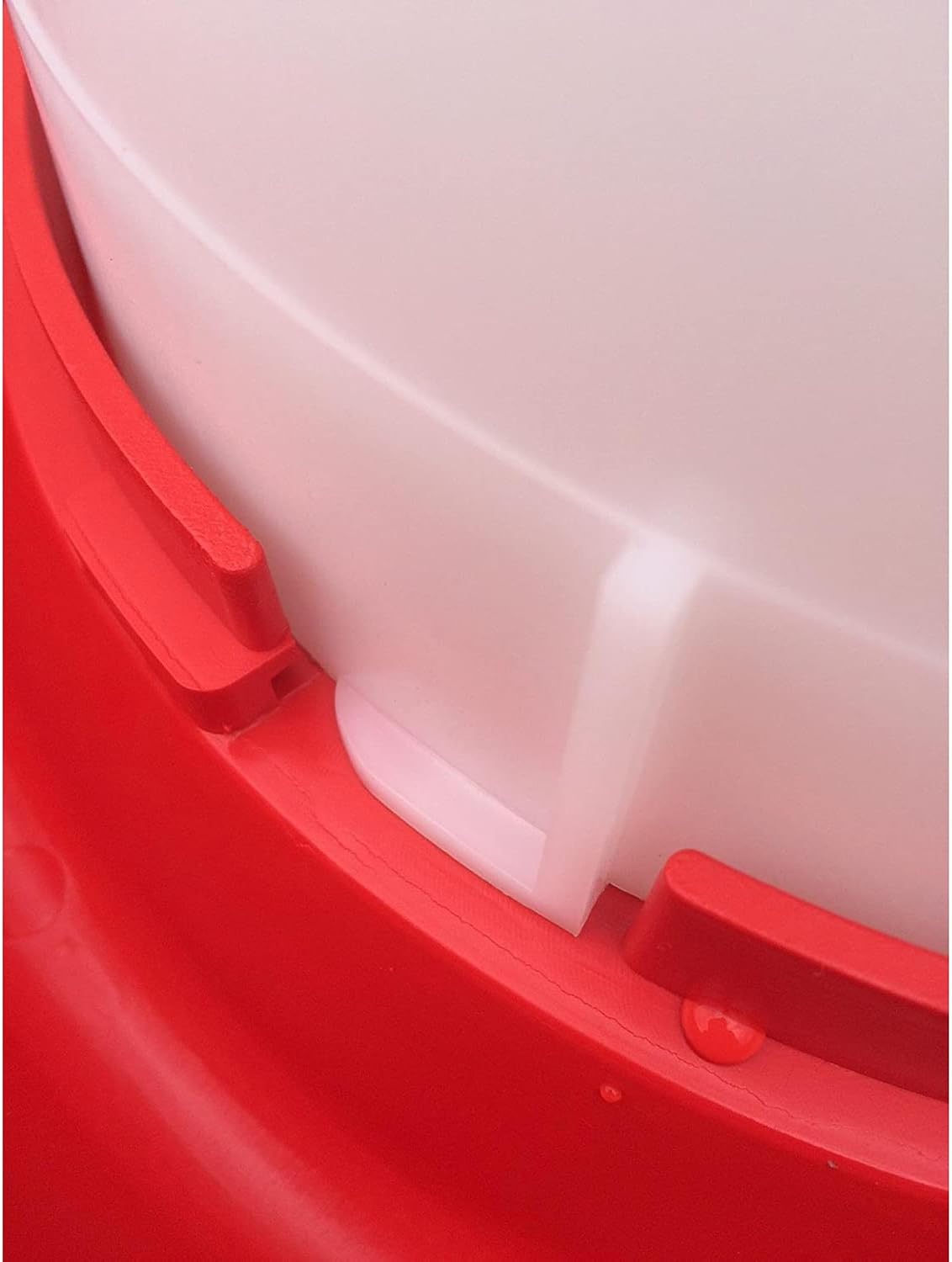 Farm Innovators HB-60P Thermostatically Controlled Heated 2 Gallon Plastic Outdoor Year Round Poultry Chicken Water Bucket Drinker, White/Red | Thermostatically controlled to keep water from freezing, side mounted drip-free/freeze-free nipples for up to…