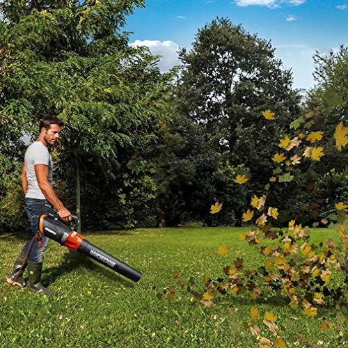 WORX 12 Amp Turbine Electric Leaf Blower for Daily Leaf Removal, WG520 | 600CFM & 110MPH Airflow, 2-Speed Control for Daily Yard Debris Clearing